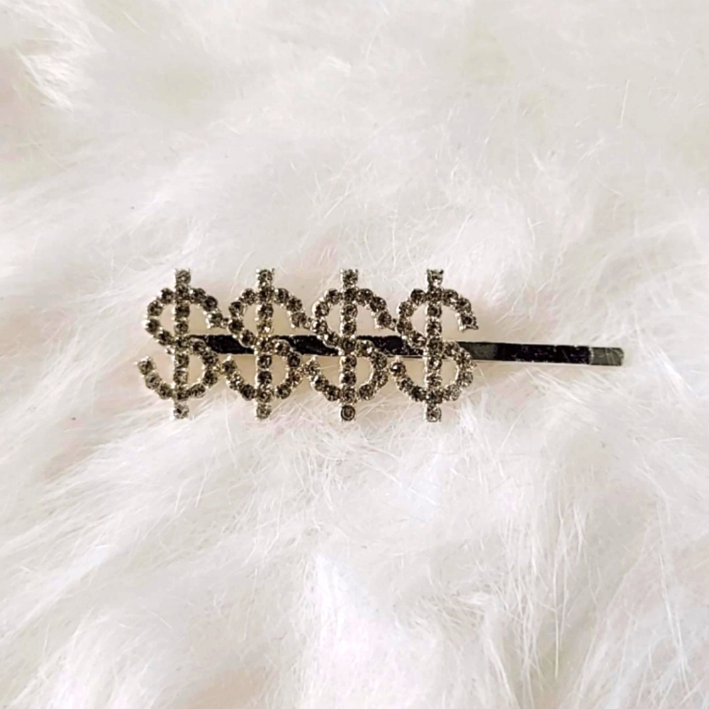 Silver Crystal Hair Pin